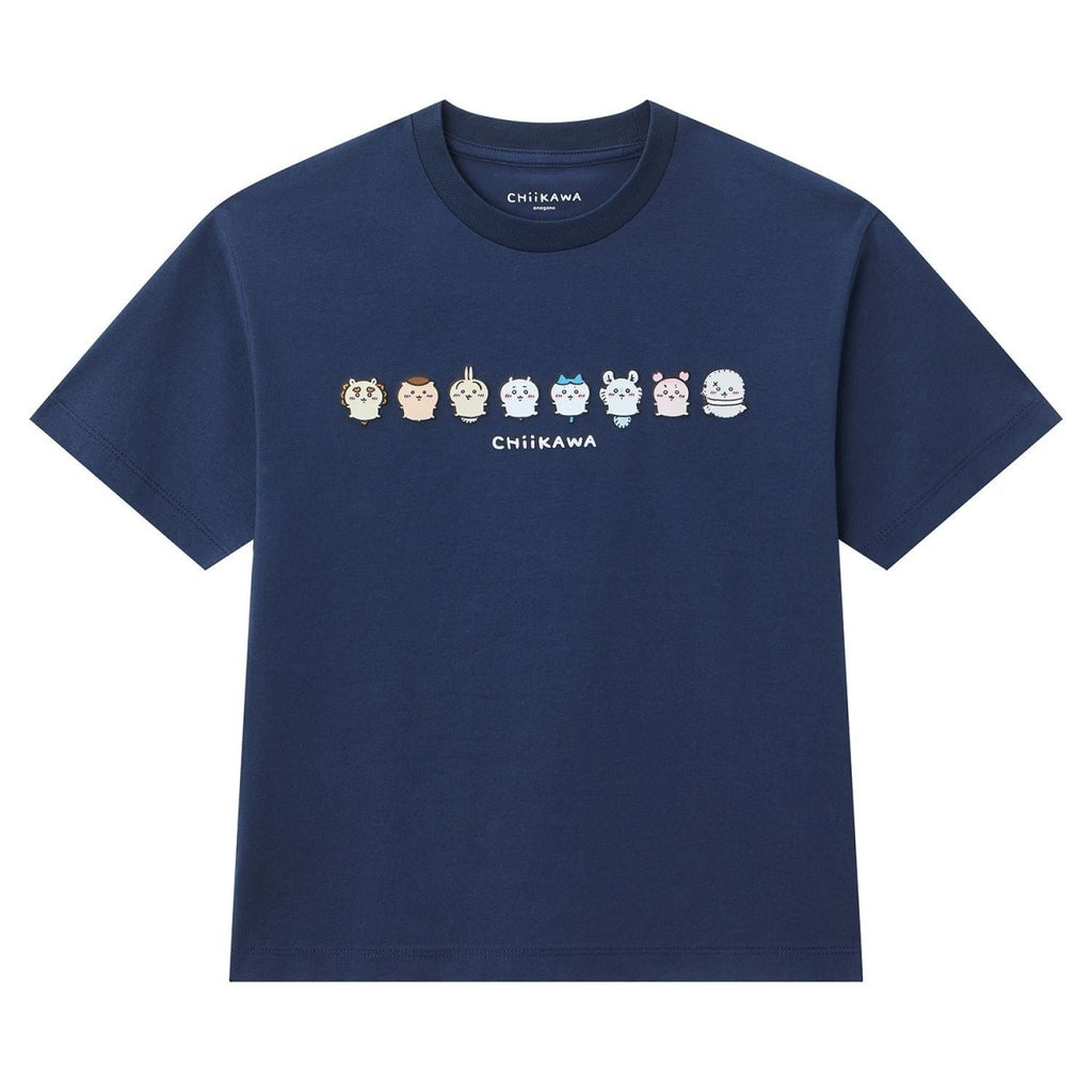 Giordano Kids' Chiikawa Navy Character Relaxed Graphic Tee - Premium Print Tee
