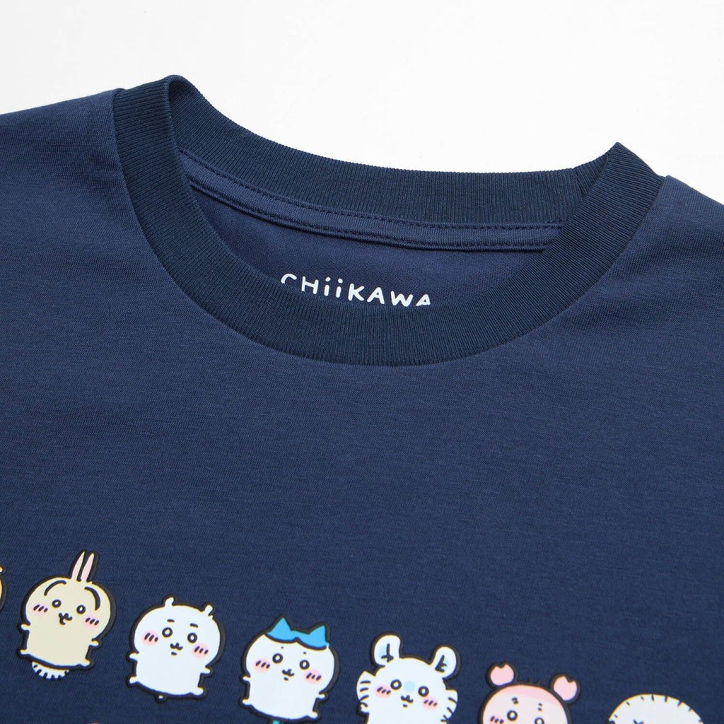 Giordano Kids' Chiikawa Navy Character Relaxed Graphic Tee - Premium Print Tee