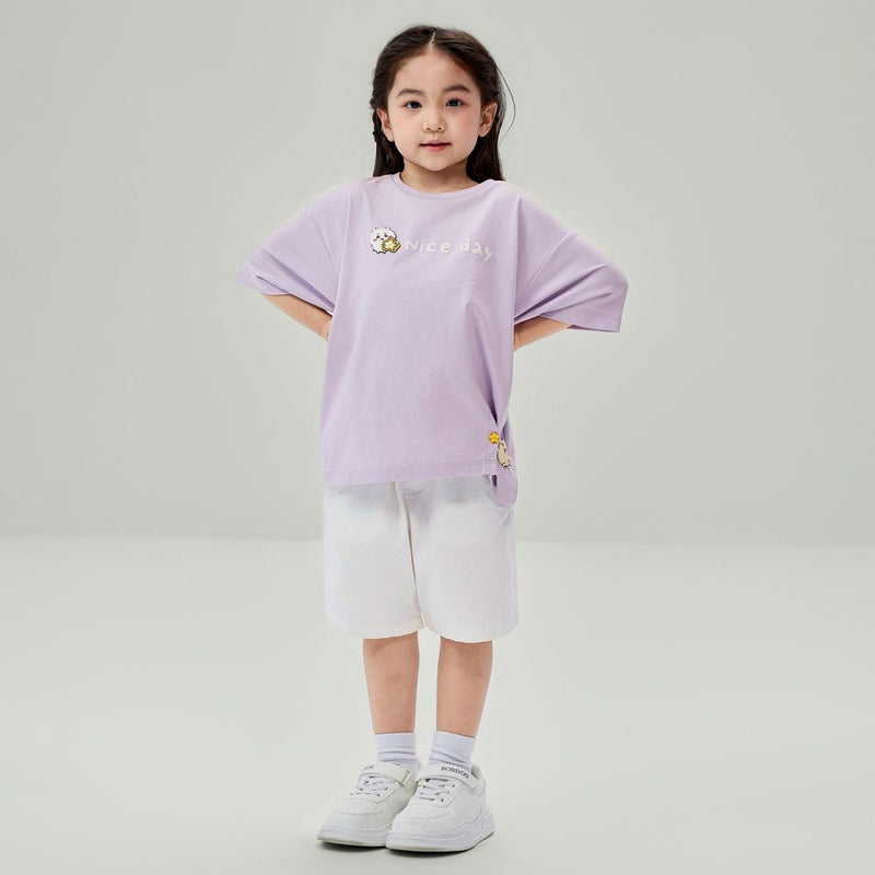 Giordano Kid's Chiikawa Orchid Petal Magic Print Tee - Premium Print Tee