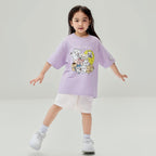 Giordano Kid's Chiikawa Orchid Petal Soft Relaxed Graphic Tee - Premium Print Tee