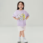Giordano Kid's Chiikawa Orchid Petal Soft Relaxed Graphic Tee - Premium Print Tee