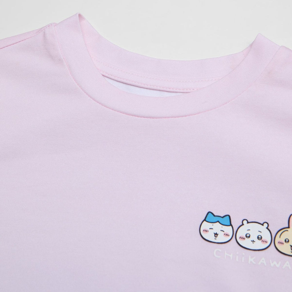 Giordano Kid's Chiikawa Pearl Amethyst Striped Graphic Tee - Premium Print Tee