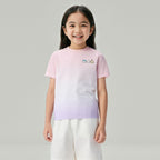 Giordano Kid's Chiikawa Pearl Amethyst Striped Graphic Tee - Premium Print Tee