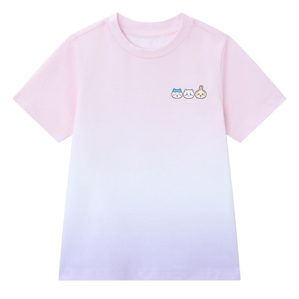 Giordano Kid's Chiikawa Pearl Amethyst Striped Graphic Tee - Premium Print Tee