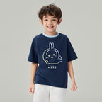 Giordano Kid's Chiikawa Usagi Printed Cotton Blend Relaxed Tee - Premium Print Tee