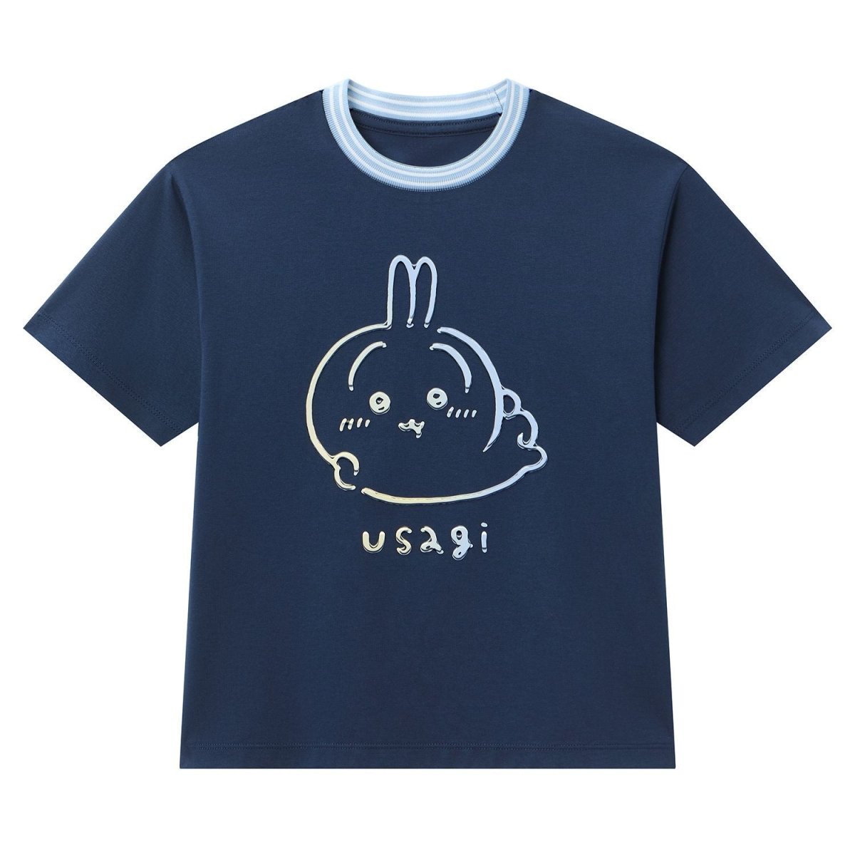 Giordano Kid's Chiikawa Usagi Printed Cotton Blend Relaxed Tee - Premium Print Tee