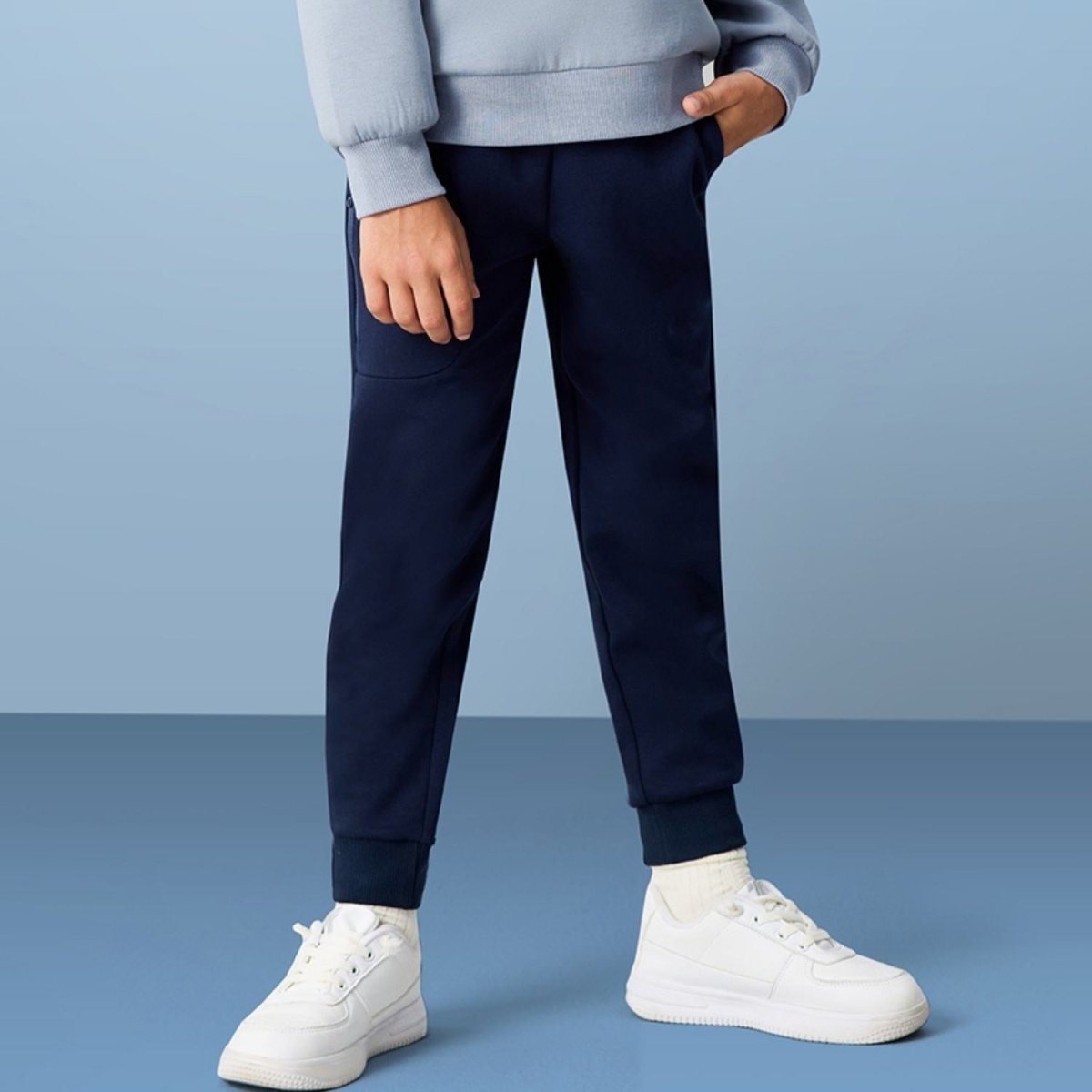 Giordano Kid's' Cotton Blend Interlock Elastic Waist Joggers - Premium Joggers