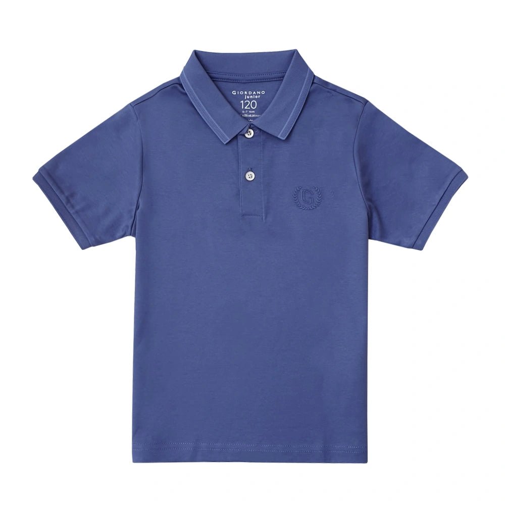 Giordano Kid's' Cotton Embroidered Liquid Touch Polo - Premium Polo
