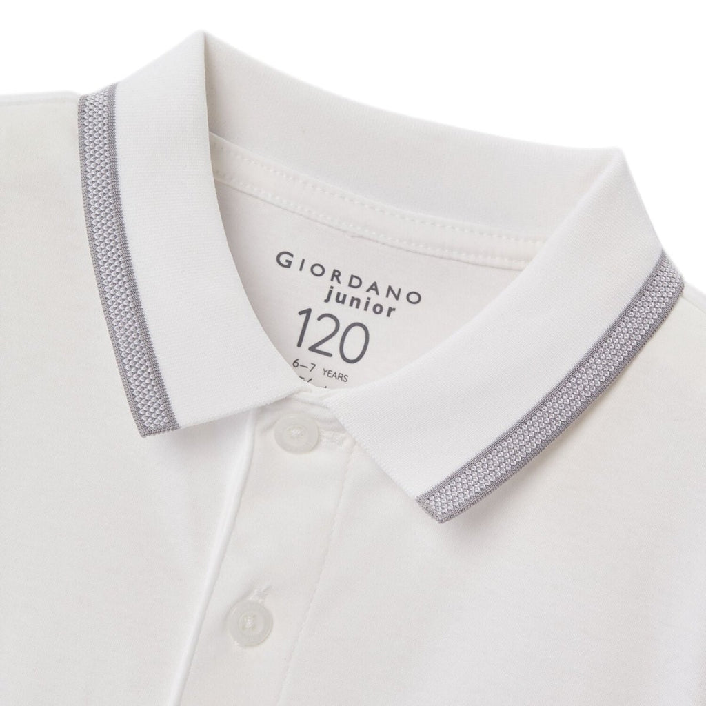 Giordano Kid's' Cotton Embroidered Liquid Touch Polo - Premium Polo
