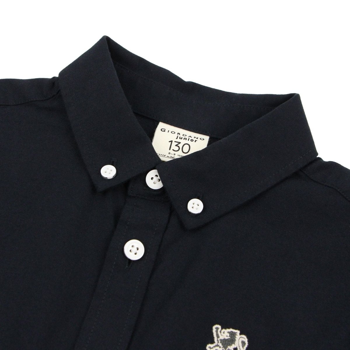 Giordano Kid's Cotton Oxford Long Sleeve Shirt with Embroidery - first_variant_option_2 Premium Shirts for Giordano