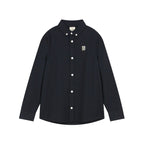 Giordano Kid's Cotton Oxford Long Sleeve Shirt with Embroidery - first_variant_option_2 Premium Shirts for Giordano