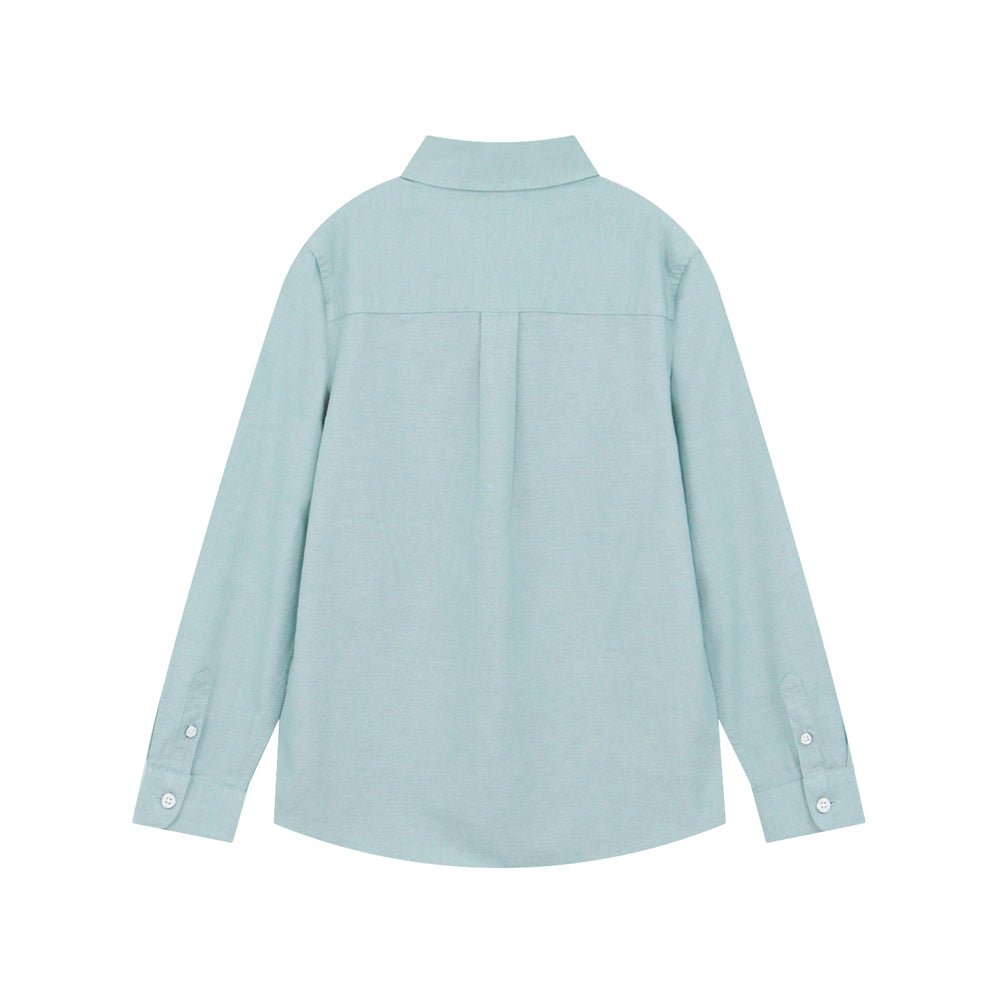 Giordano Kid's Cotton Oxford Long Sleeve Shirt with Embroidery - first_variant_option_2 Premium Shirts for Giordano