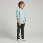 Giordano Kid's Cotton Oxford Long Sleeve Shirt with Embroidery - first_variant_option_2 Premium Shirts for Giordano