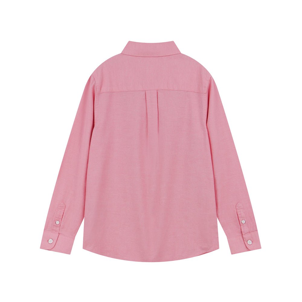 Giordano Kid's Cotton Oxford Long Sleeve Shirt with Embroidery - first_variant_option_2 Premium Shirts for Giordano