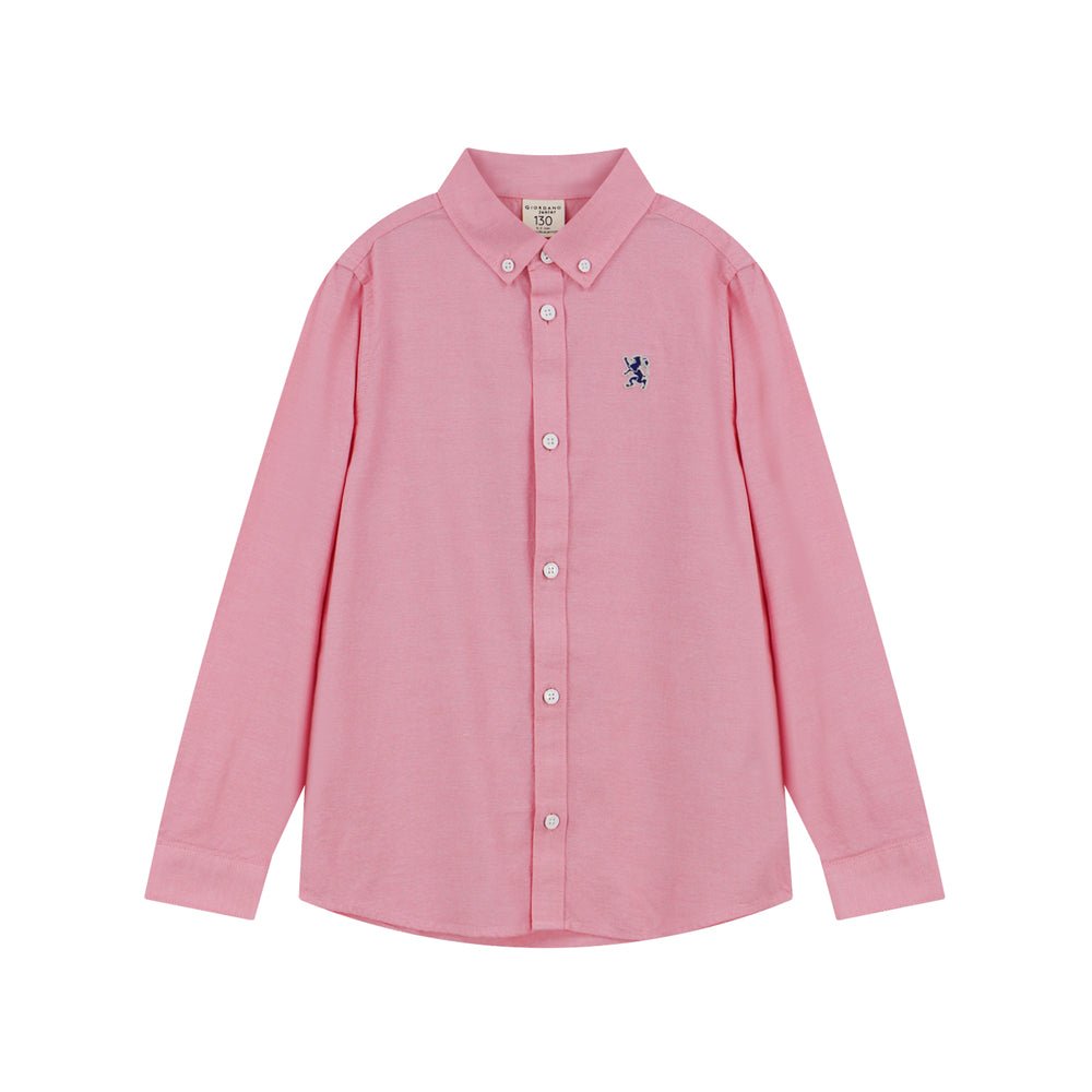 Giordano Kid's Cotton Oxford Long Sleeve Shirt with Embroidery - first_variant_option_2 Premium Shirts for Giordano