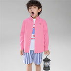 Giordano Kid's Cotton Oxford Long Sleeve Shirt with Embroidery - first_variant_option_2 Premium Shirts for Giordano