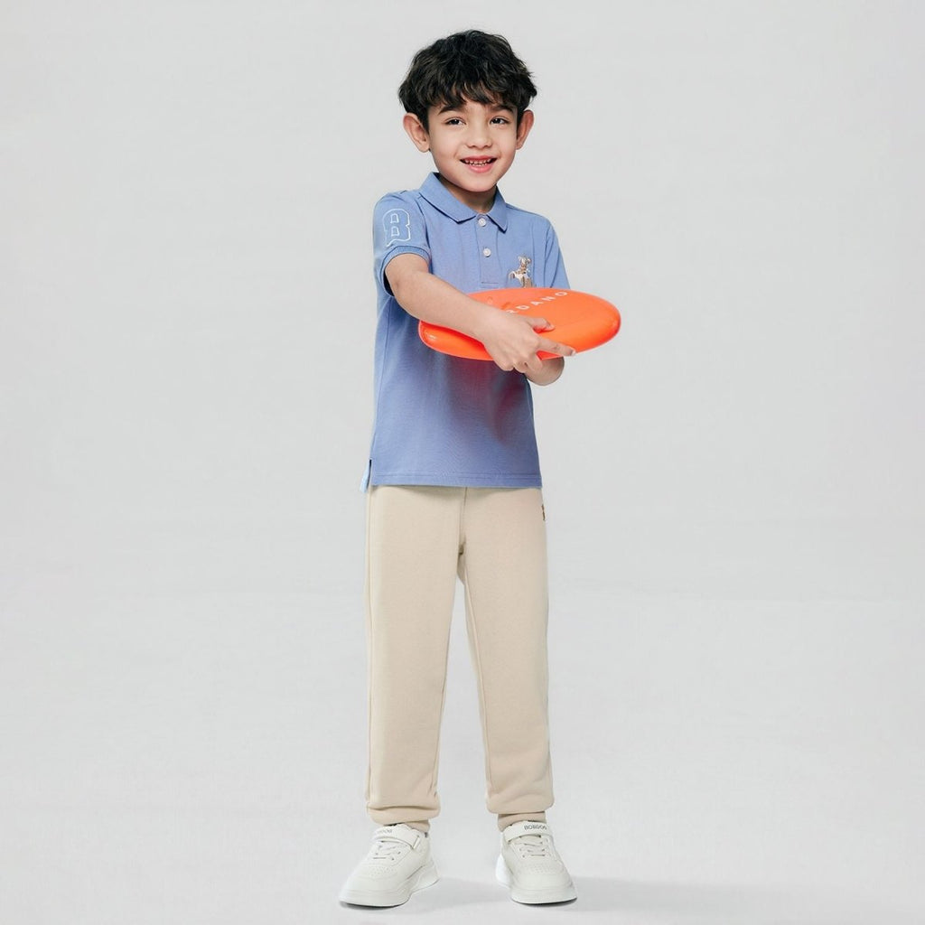 Giordano Kid's Cotton Polo with Napoleon Embroidery - first_variant_option_2 Premium Polo for Giordano