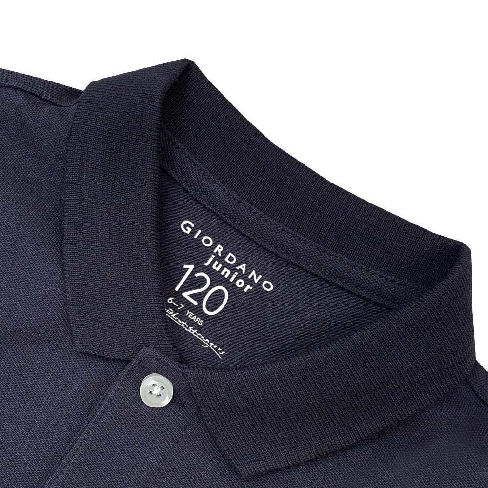 Giordano Kid's Cotton Polo with Napoleon Embroidery - first_variant_option_2 Premium Polo for Giordano