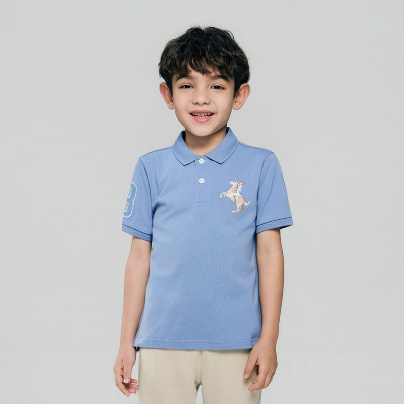 Giordano Kid's Cotton Polo with Napoleon Embroidery - first_variant_option_2 Premium Polo for Giordano