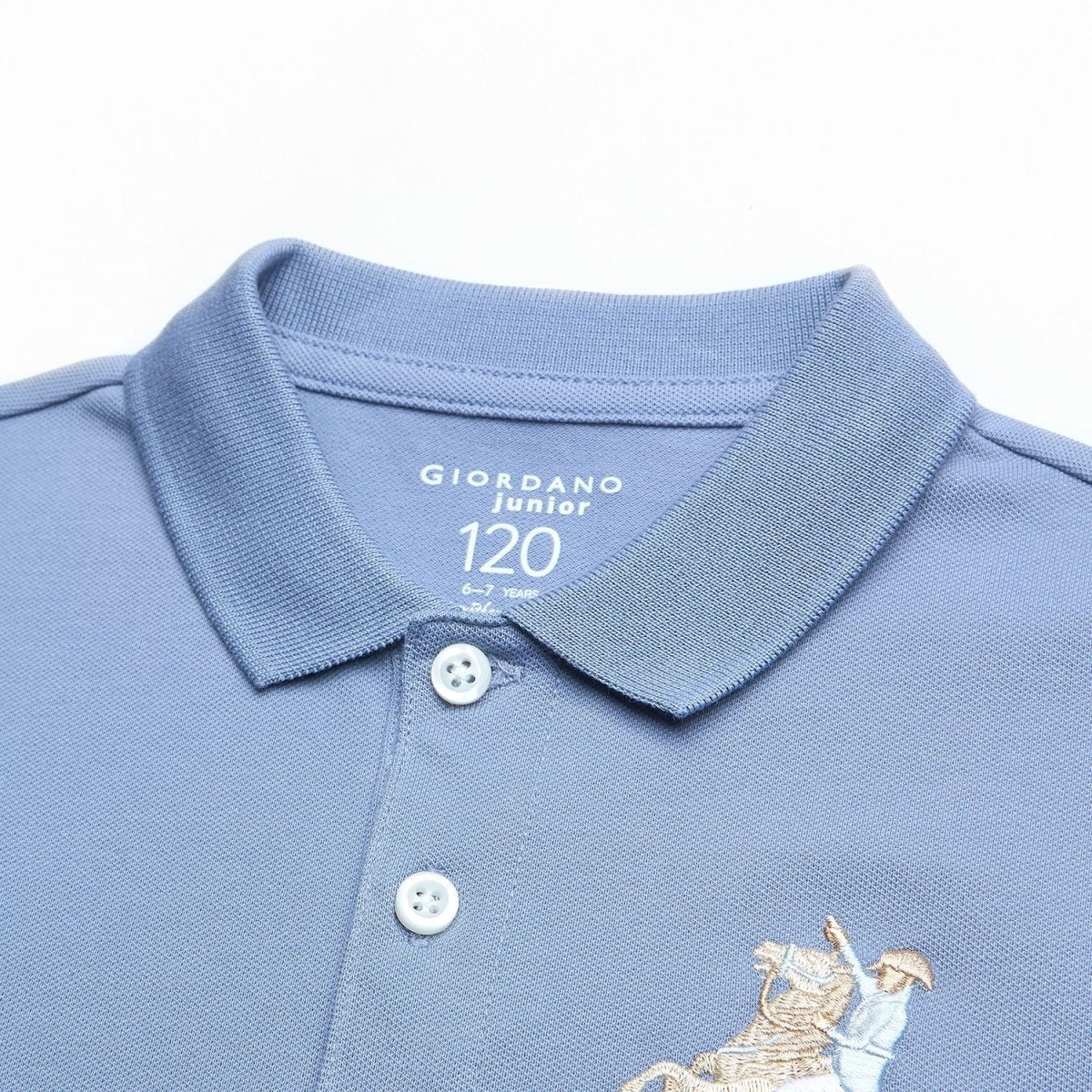 Giordano Kid's Cotton Polo with Napoleon Embroidery - first_variant_option_2 Premium Polo for Giordano