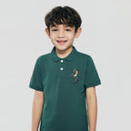 Giordano Kid's Cotton Polo with Napoleon Embroidery - first_variant_option_2 Premium Polo for Giordano