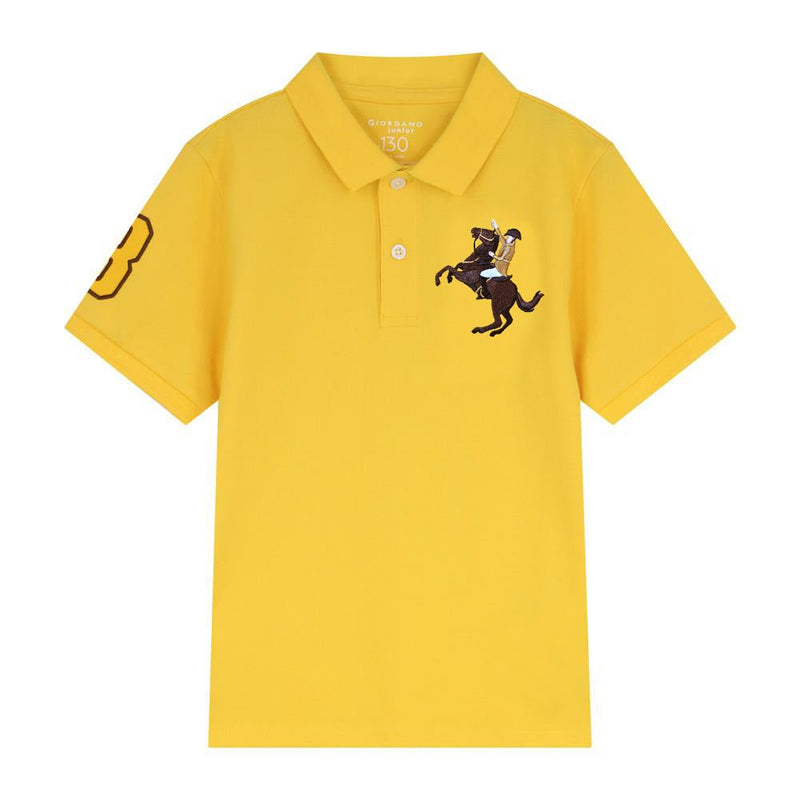 Giordano Kid's Cotton Polo with Napoleon Embroidery - first_variant_option_2 Premium Polo for Giordano