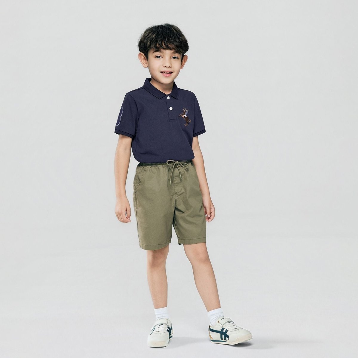 Giordano Kid's Cotton Twill Drawstring Shorts with Elastic Waist - first_variant_option_2 Premium Shorts for Giordano