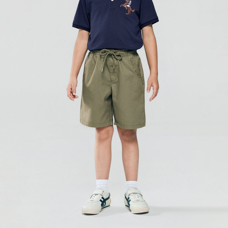 Giordano Kid's Cotton Twill Drawstring Shorts with Elastic Waist - first_variant_option_2 Premium Shorts for Giordano