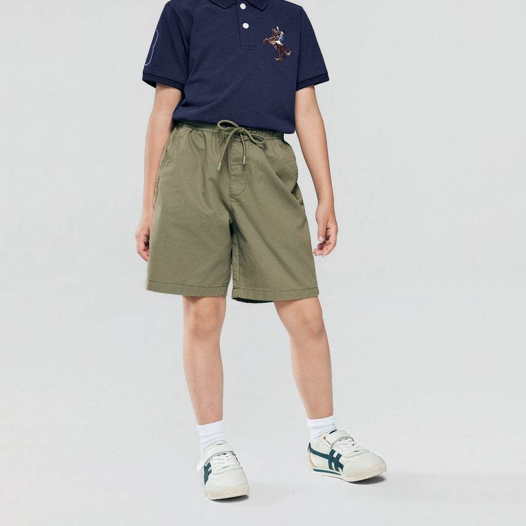 Giordano Kid's Cotton Twill Drawstring Shorts with Elastic Waist - first_variant_option_2 Premium Shorts for Giordano