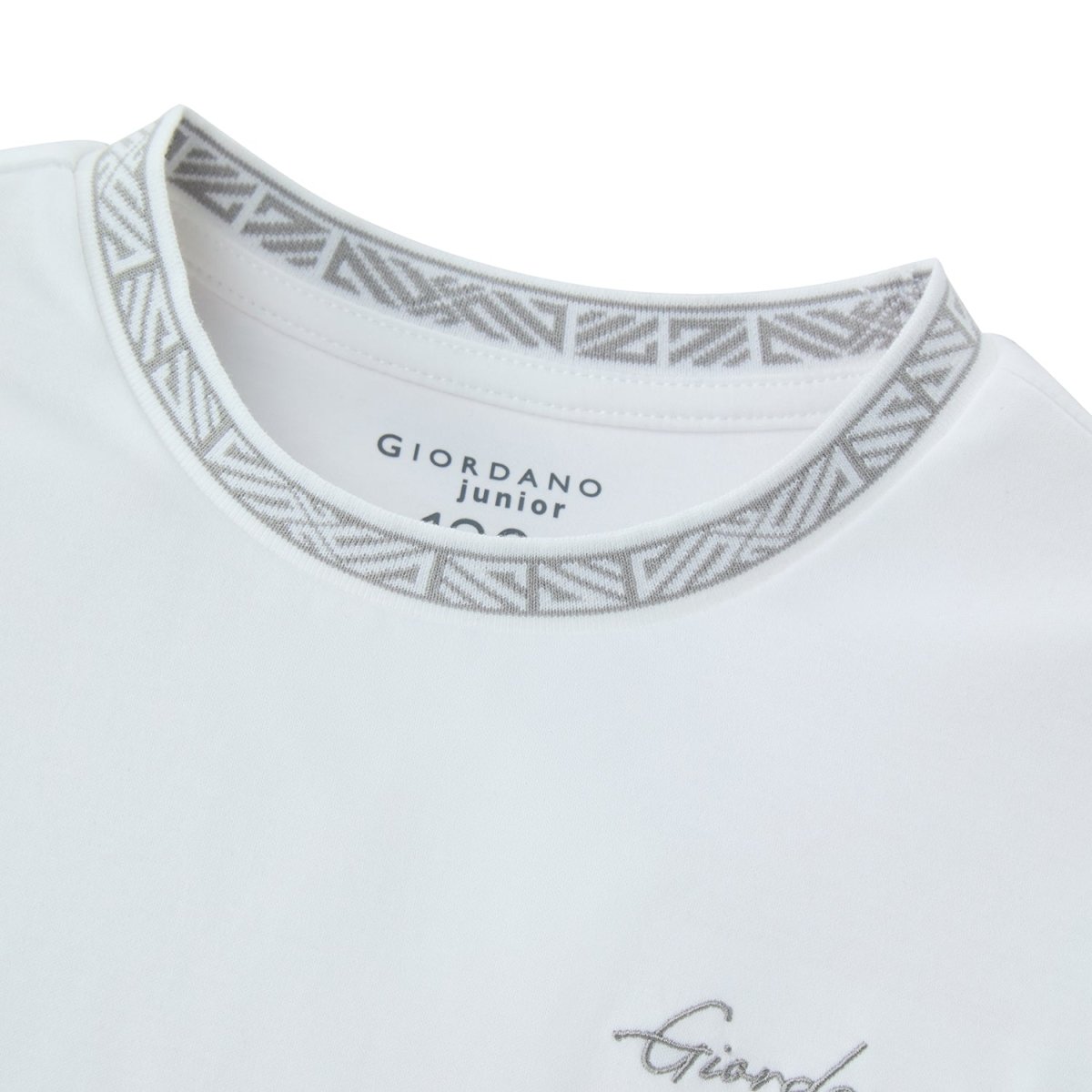 Giordano Kid's' Embroidered Tee: Soft Cotton, Classic Style, Everyday Comfort - Premium Tee