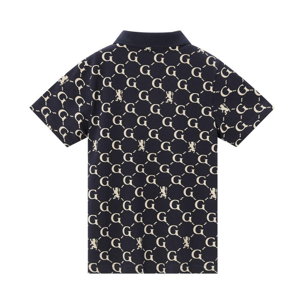 Giordano Kid's' Geometric Print Polo: Slim Fit, Bold Design, All-Day Comfort - Premium Polo