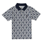 Giordano Kid's' Geometric Print Polo: Slim Fit, Bold Design, All-Day Comfort - Premium Polo