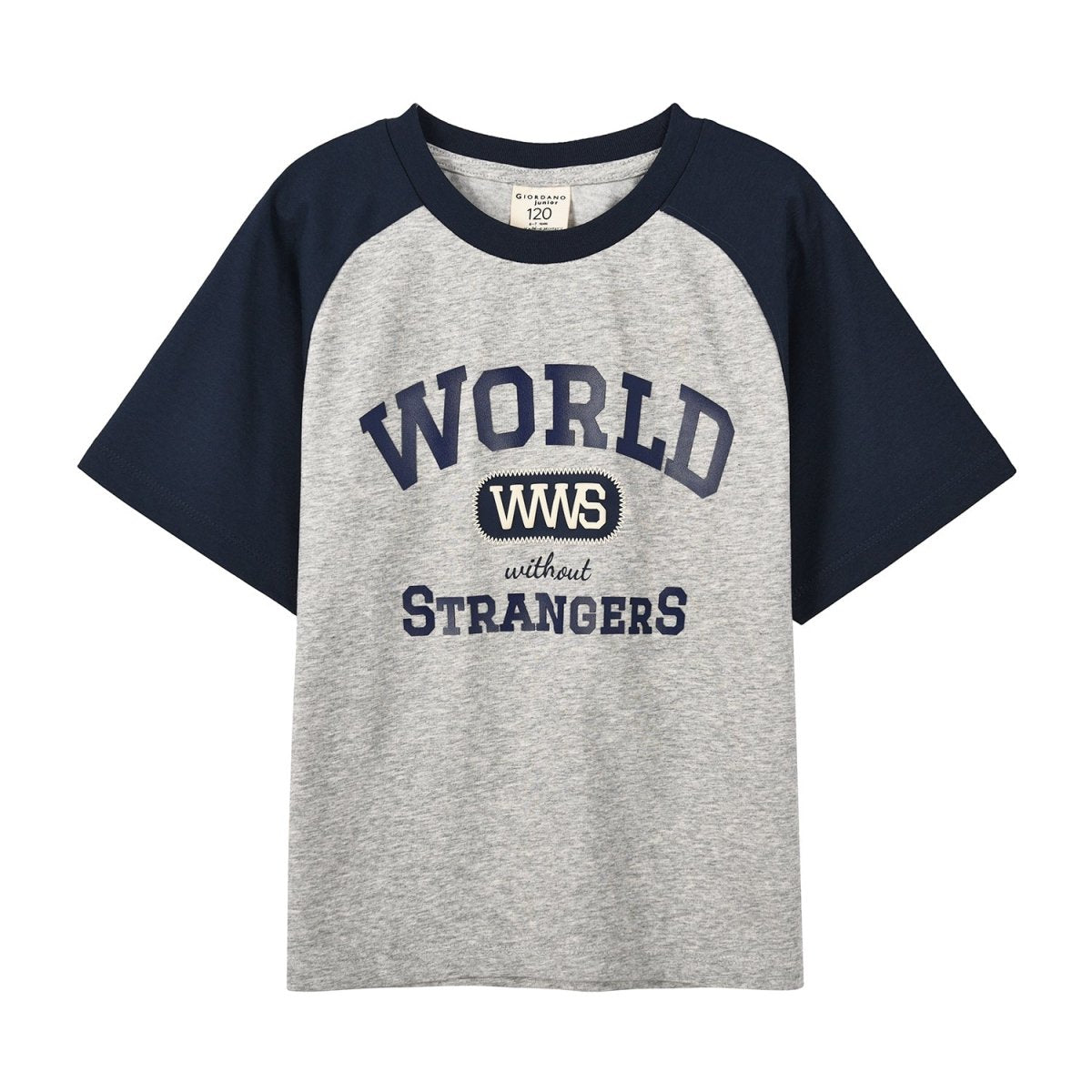 Giordano Kid's' Graphic Tee: Soft Jersey, Raglan Sleeves, Eco-Friendly Stretch - Premium Tee