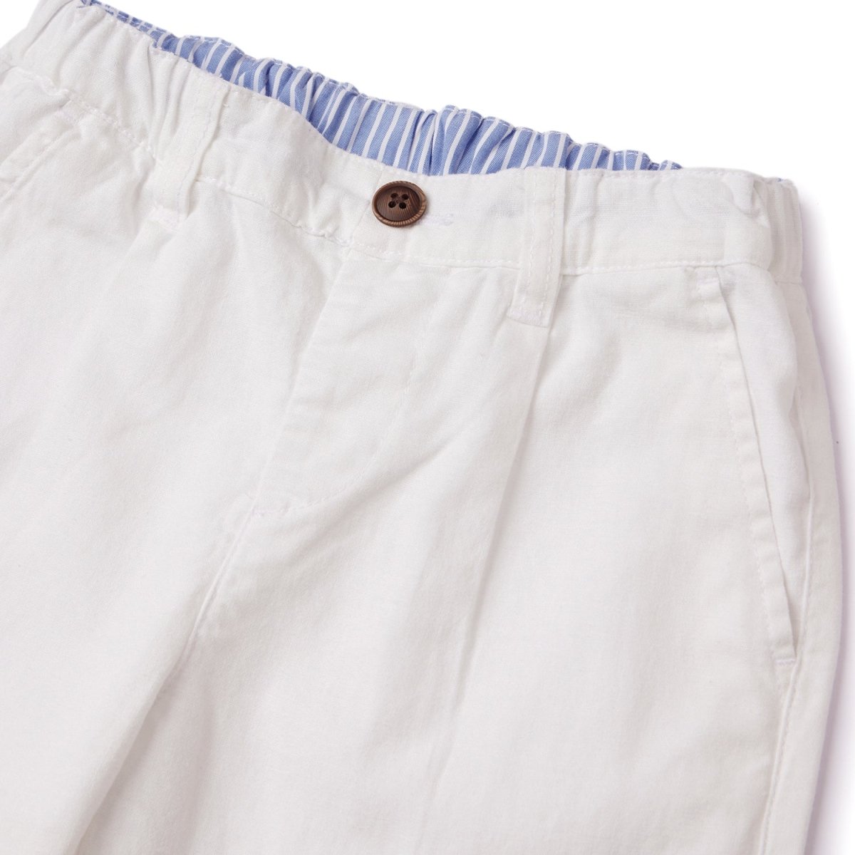 Giordano Kids Linen Cotton Capri Pants: Elastic Waist, Tapered Fit - Premium Pants