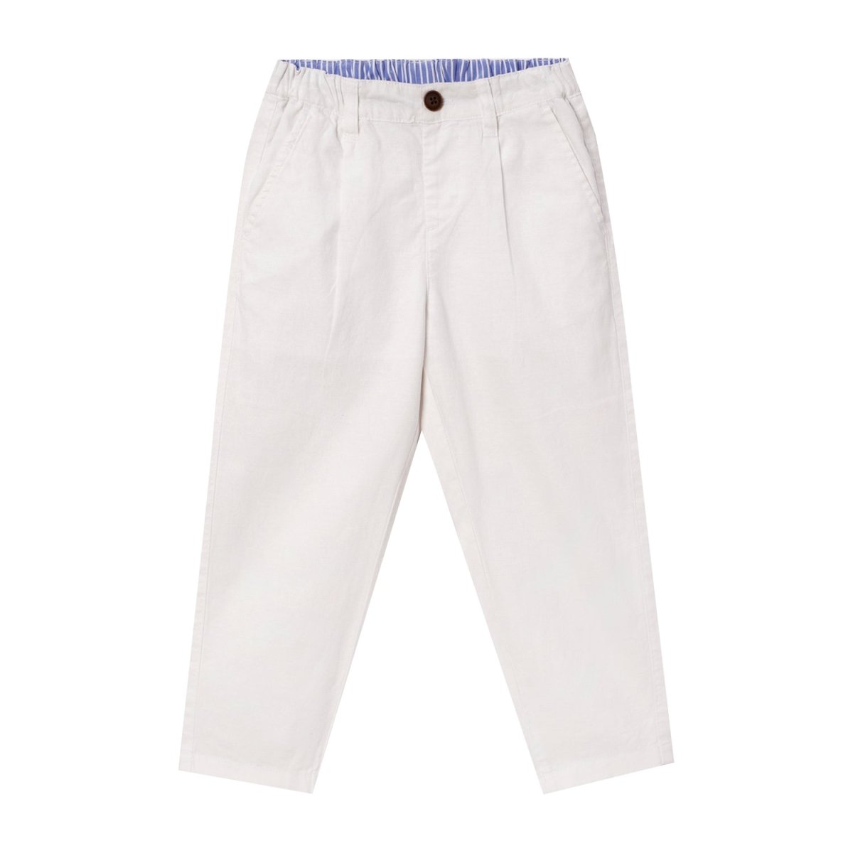 Giordano Kids Linen Cotton Capri Pants: Elastic Waist, Tapered Fit - Premium Pants