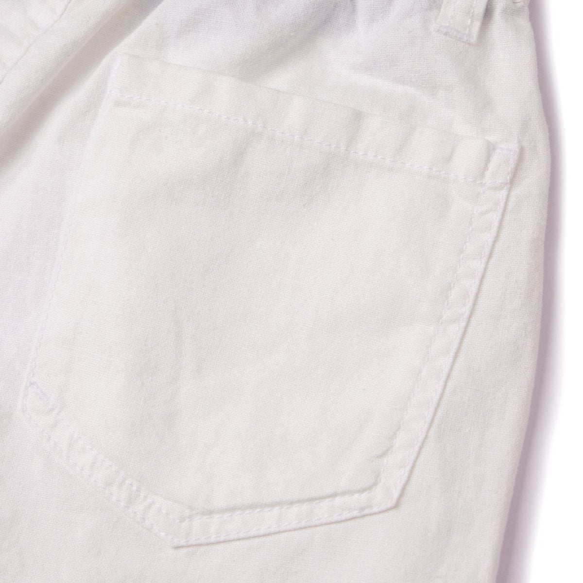 Giordano Kids Linen Cotton Capri Pants: Elastic Waist, Tapered Fit - Premium Pants