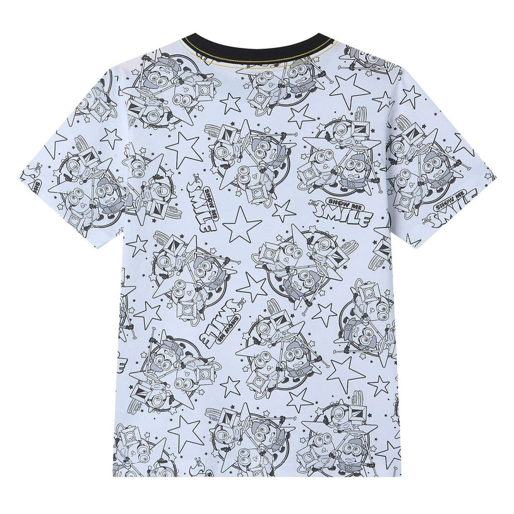 Giordano Kids' Minions Fun Grid Graphic Tee - Premium Print Tee
