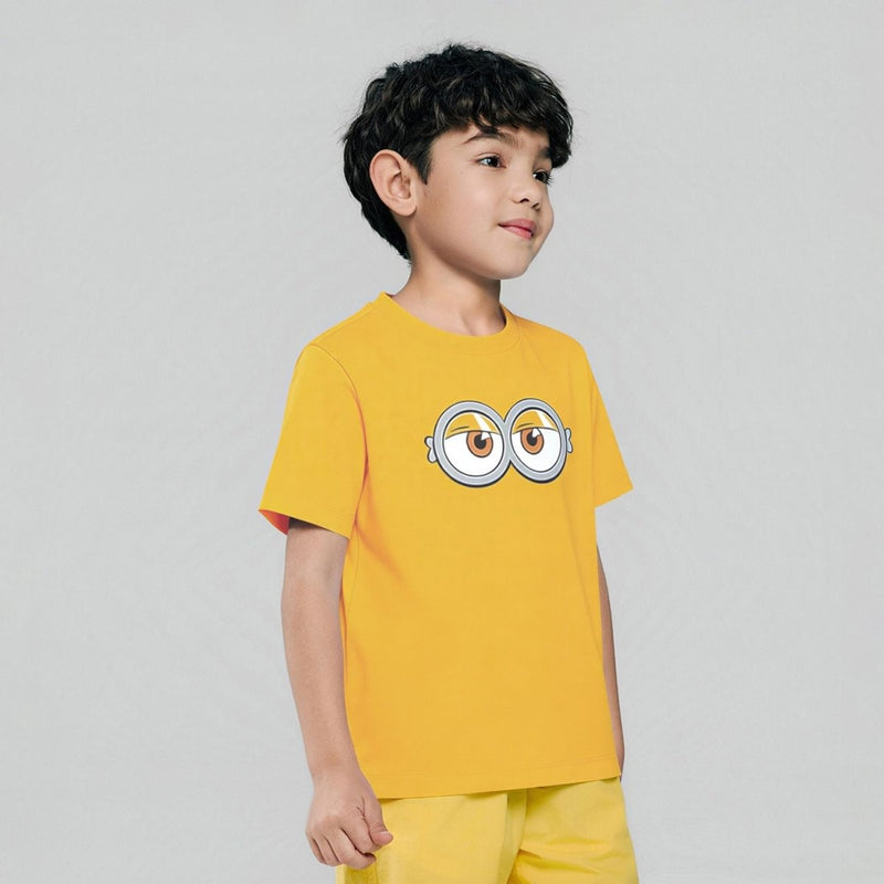 Giordano Kids' Minions Goggles Graphic Tee - Premium Print Tee