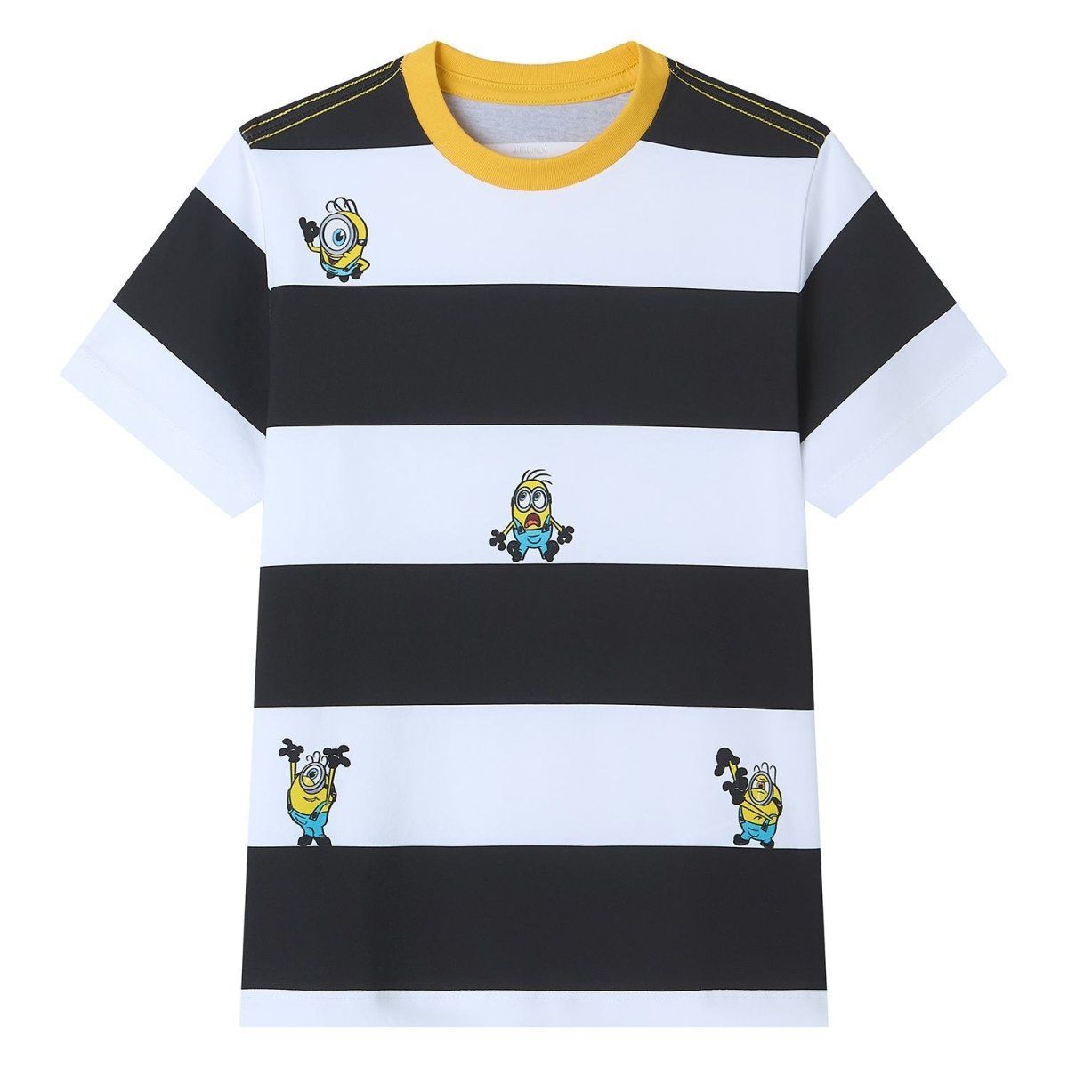 Giordano Kids' Minions Peekaboo Stripe Graphic Tee - Premium Print Tee