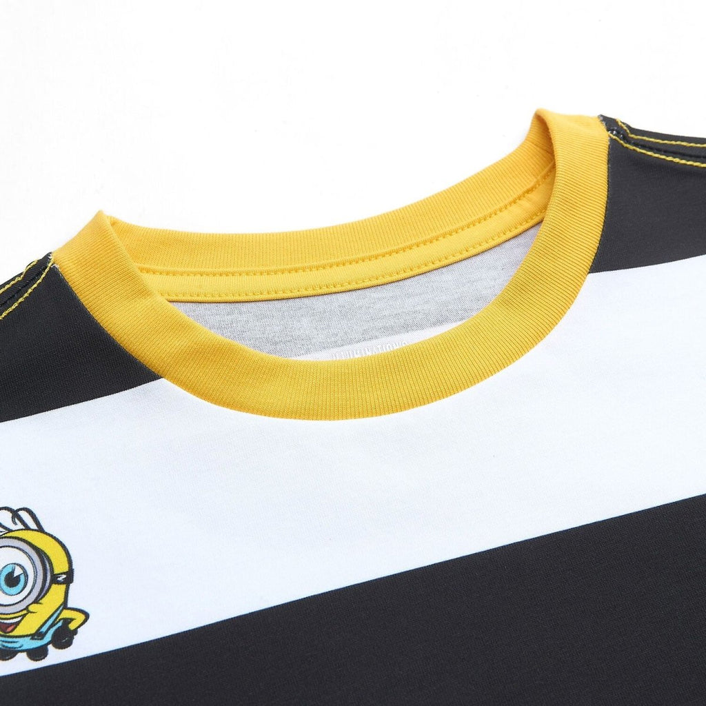 Giordano Kids' Minions Peekaboo Stripe Graphic Tee - Premium Print Tee