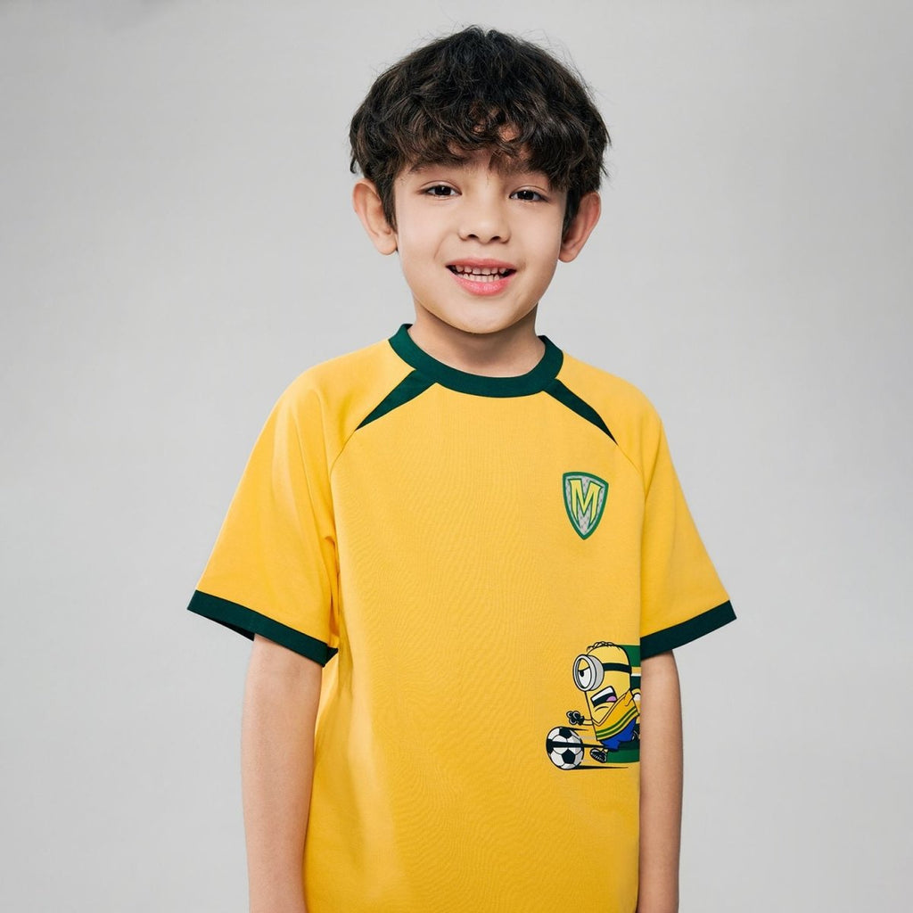 Giordano Kids Minions World Cup Crew Neck Print Tee - first_variant_option_2 Premium Print Tee for Giordano