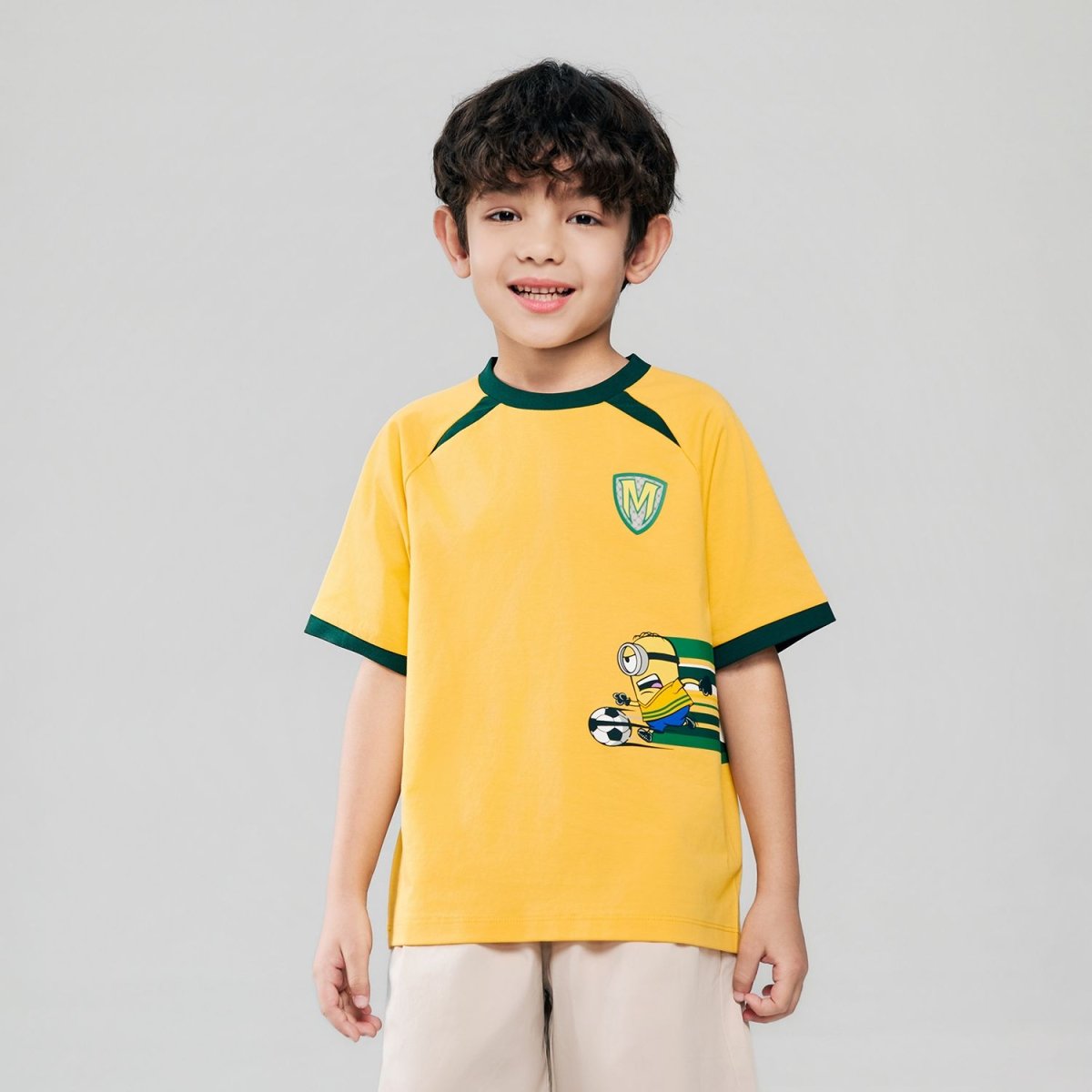Giordano Kids Minions World Cup Crew Neck Print Tee - first_variant_option_2 Premium Print Tee for Giordano