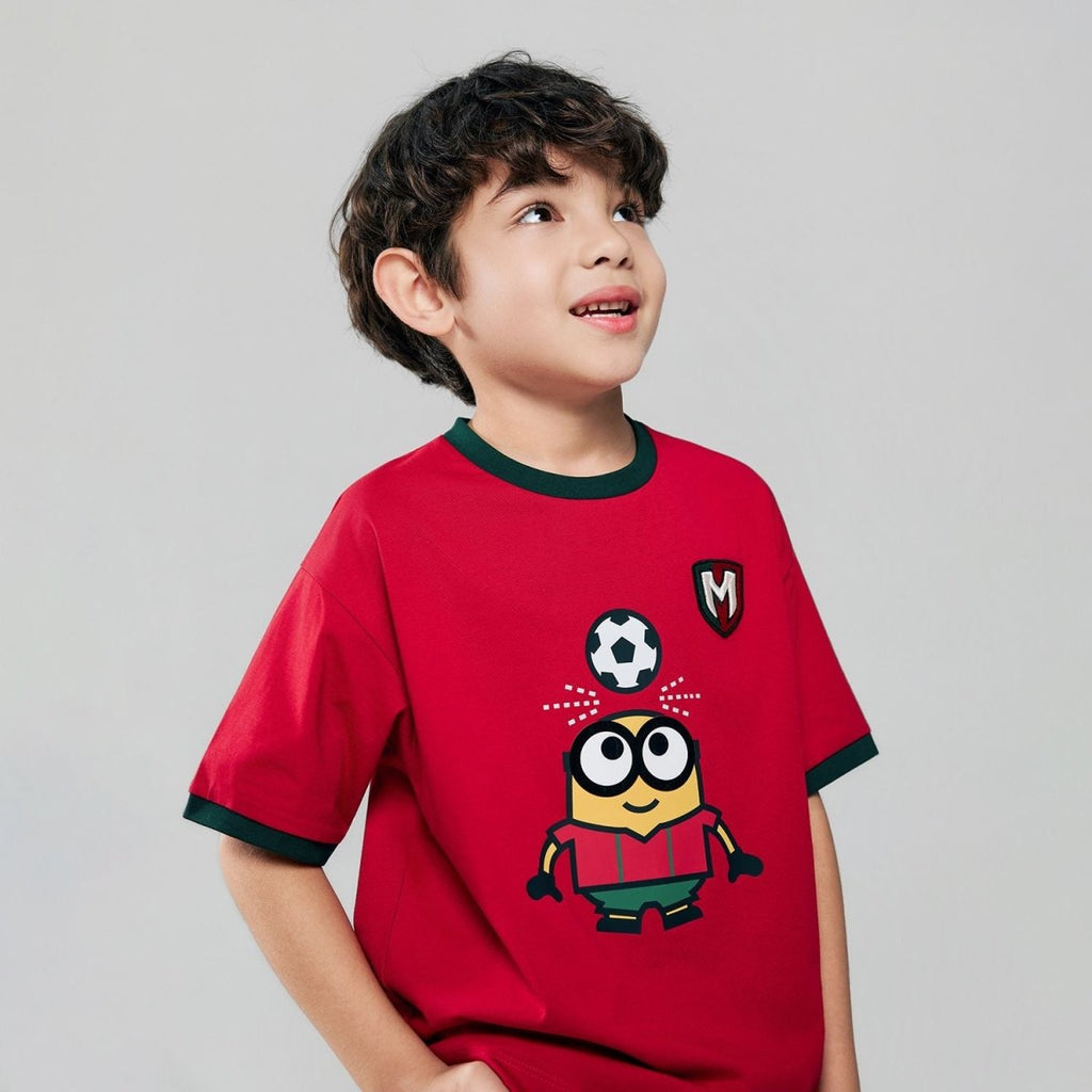 Giordano Kids Minions World Cup Print Tee - first_variant_option_2 Premium Print Tee for Giordano