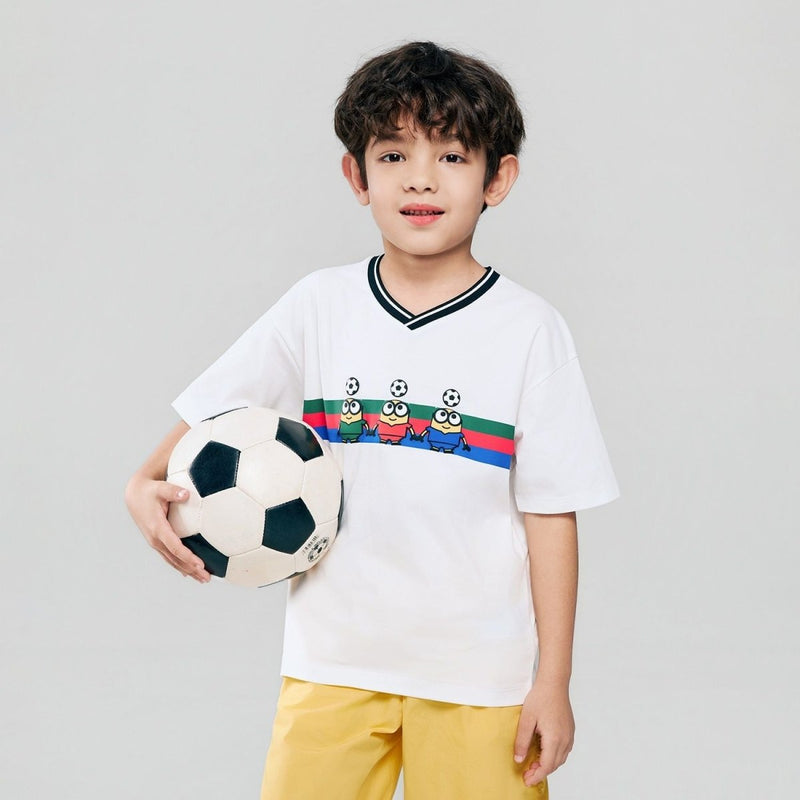 Giordano Kids Minions World Cup Print Tee - first_variant_option_2 Premium Print Tee for Giordano