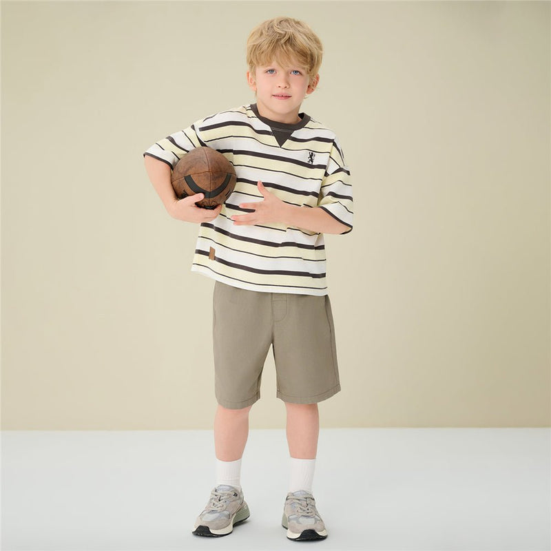 Giordano Kids' Oversize 90's Recall Striped Tee - first_variant_option_2 Premium Print Tee for Giordano