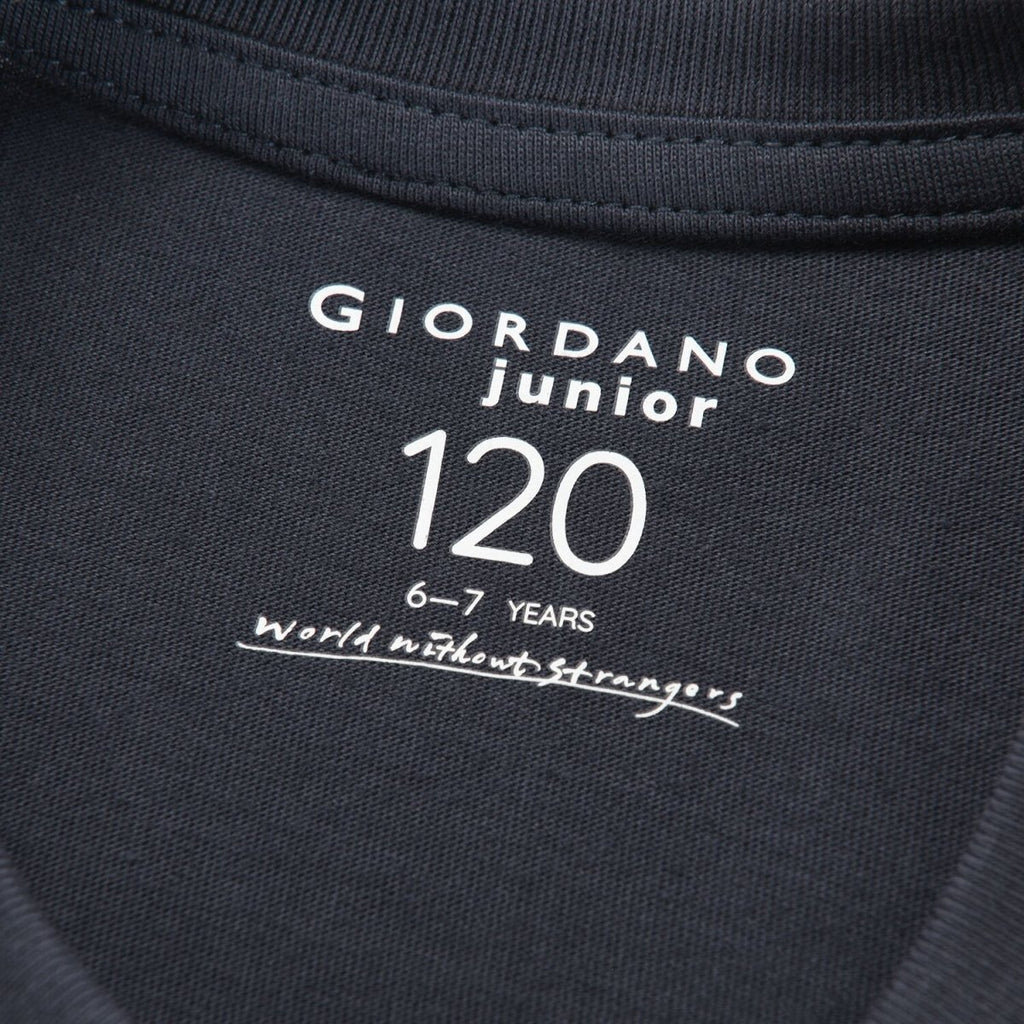 Giordano Kid's' Printed Cotton T-Shirt - Crew Neck Short Sleeve - Premium Print Tee