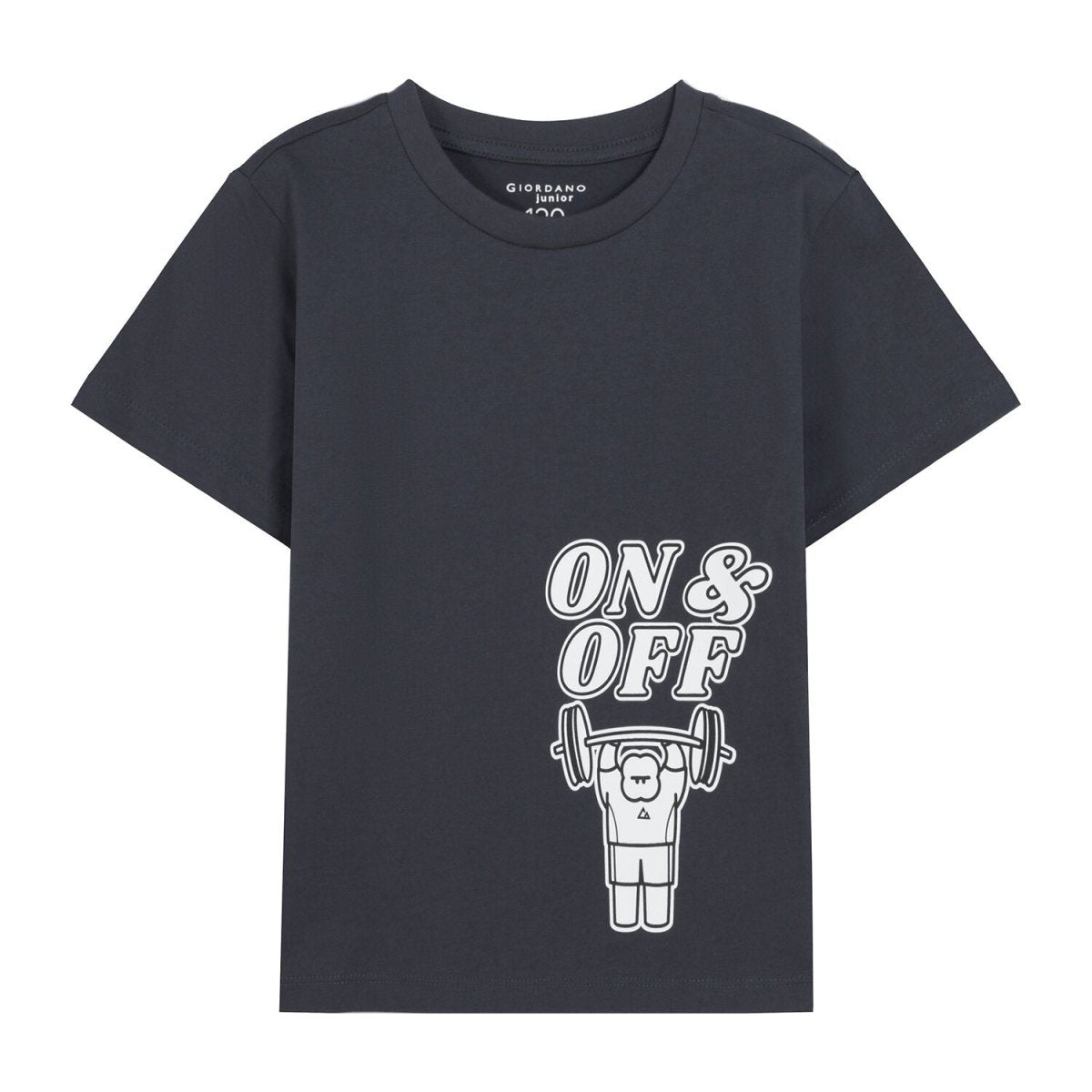 Giordano Kid's' Printed Cotton T-Shirt - Crew Neck Short Sleeve - Premium Print Tee