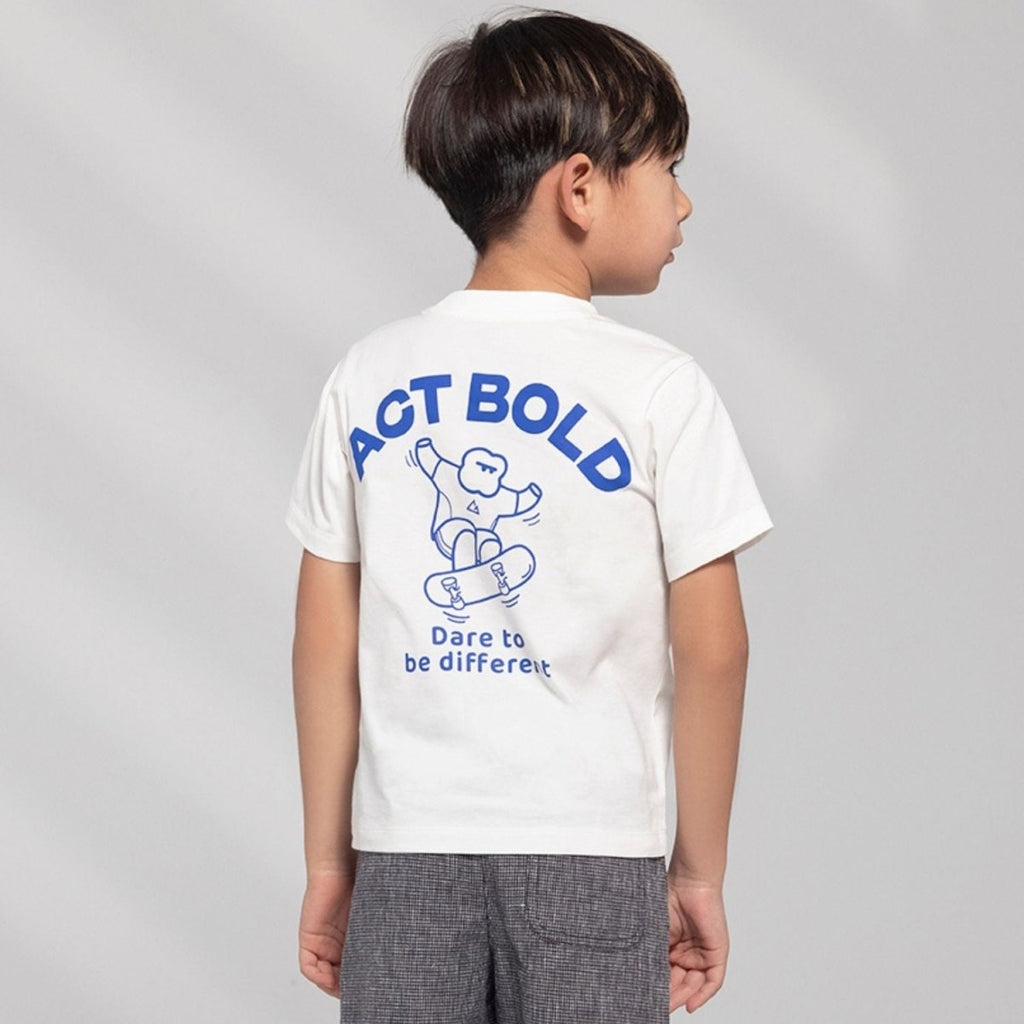 Giordano Kid's' Printed Cotton T-Shirt - Crew Neck Short Sleeve - Premium Print Tee