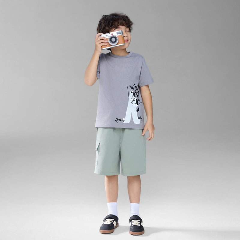 Giordano Kids Regular Cotton Graphic Tee - Premium Print Tee