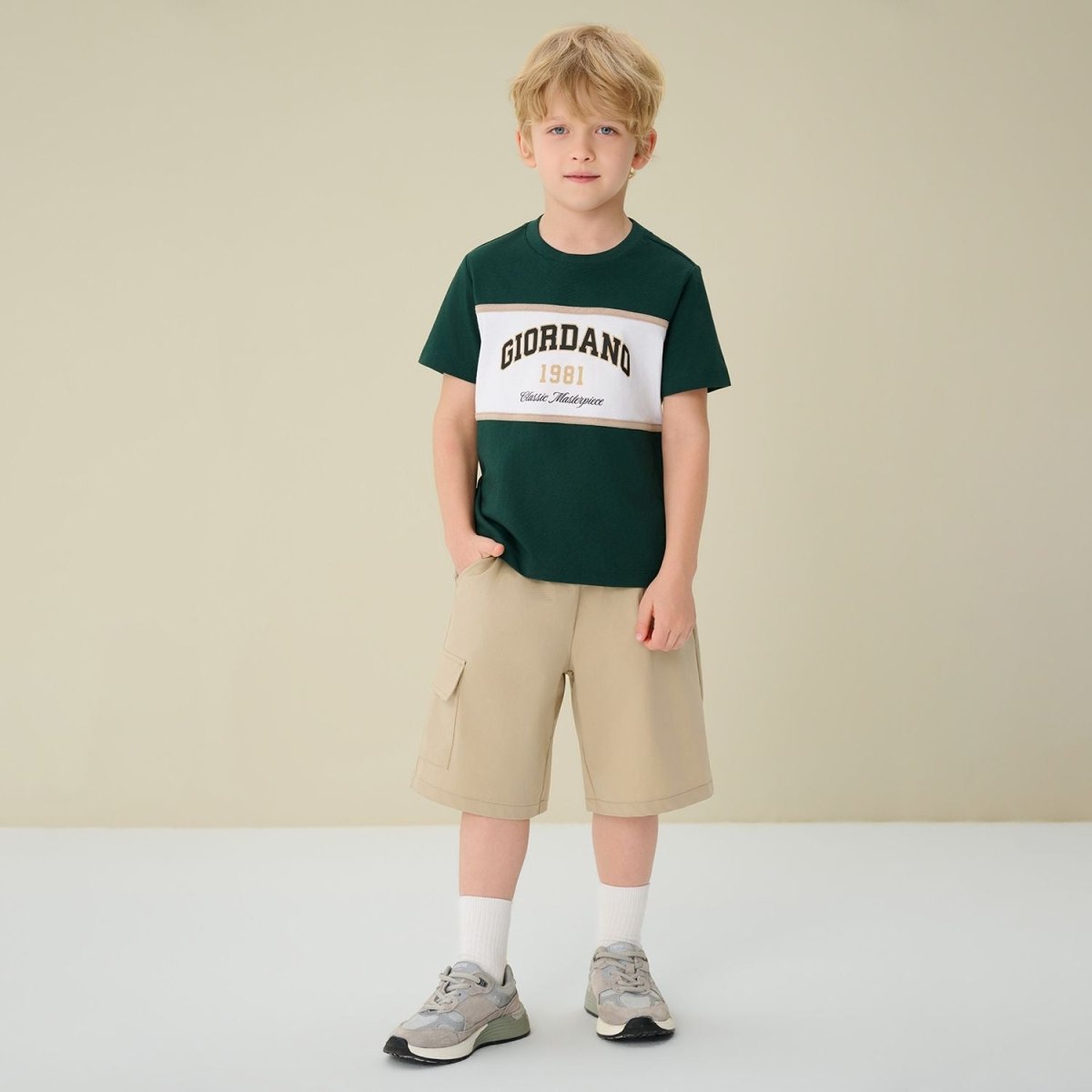 Giordano Kids' Regular Fit Classic Print Tee - first_variant_option_2 Premium Print Tee for Giordano